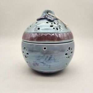 Pfaltzgraff Winter‎ Frost Pierced Ceramic Candle Ornament Vintage 2001